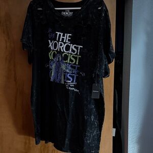 torrid Black The Exorcist Graphic Distressed Tee
